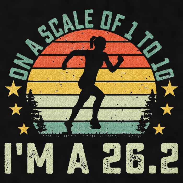 On A Scale Of 1 To 10 Im A 26.2 Marathons Finisher Running Ladies PosiCharge Tri-Blend Wicking Tank