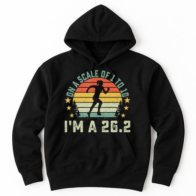 On A Scale Of 1 To 10 Im A 26.2 Marathons Finisher Running Hoodie