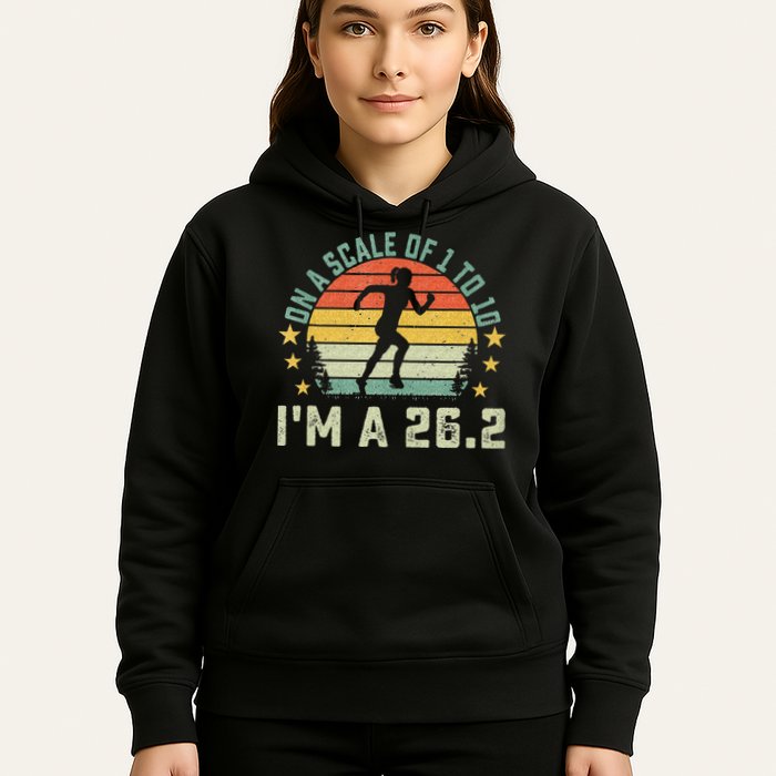 On A Scale Of 1 To 10 Im A 26.2 Marathons Finisher Running Hoodie