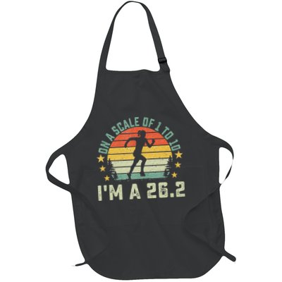 On A Scale Of 1 To 10 Im A 26.2 Marathons Finisher Running Full-Length Apron With Pockets