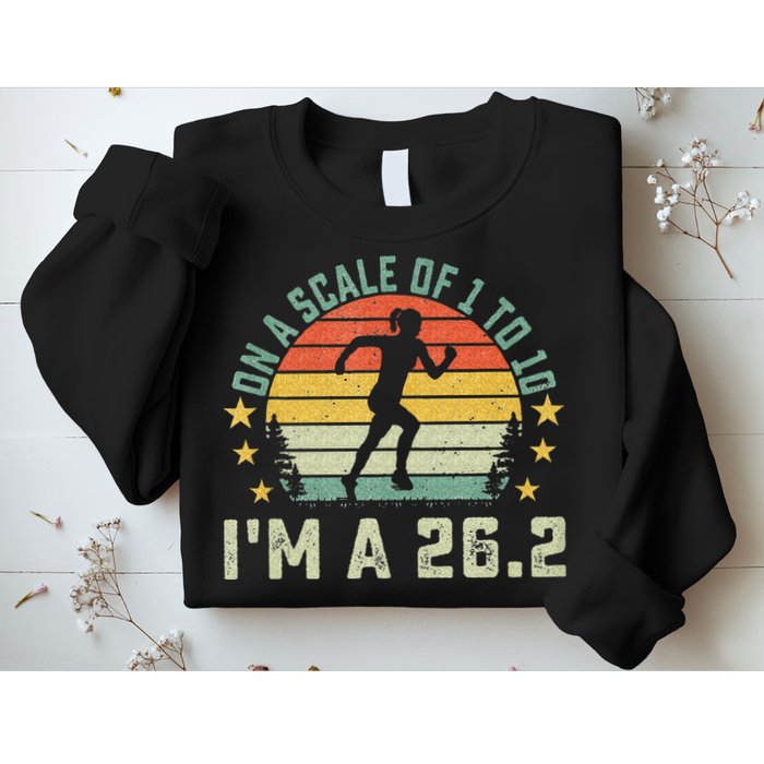 On A Scale Of 1 To 10 Im A 26.2 Marathons Finisher Running Sweatshirt