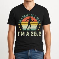 On A Scale Of 1 To 10 Im A 26.2 Marathons Finisher Running V-Neck T-Shirt