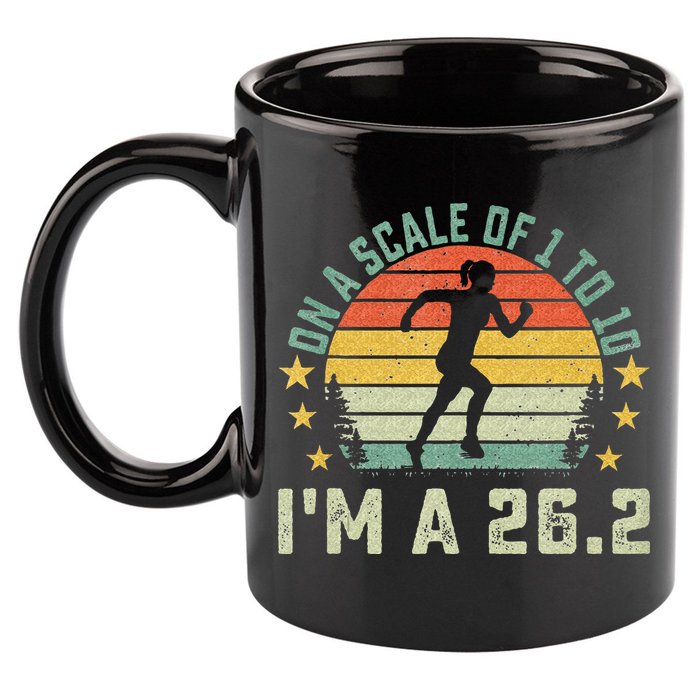 On A Scale Of 1 To 10 Im A 26.2 Marathons Finisher Running 11oz C Handle Ceramic Mug