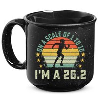 On A Scale Of 1 To 10 Im A 26.2 Marathons Finisher Running 15oz Campfire Ceramic Mug