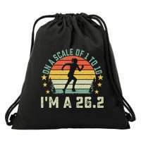 On A Scale Of 1 To 10 Im A 26.2 Marathons Finisher Running Drawstring Bag