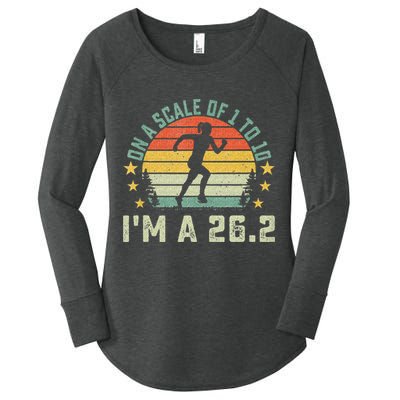 On A Scale Of 1 To 10 Im A 26.2 Marathons Finisher Running Women's Perfect Tri Tunic Long Sleeve Shirt