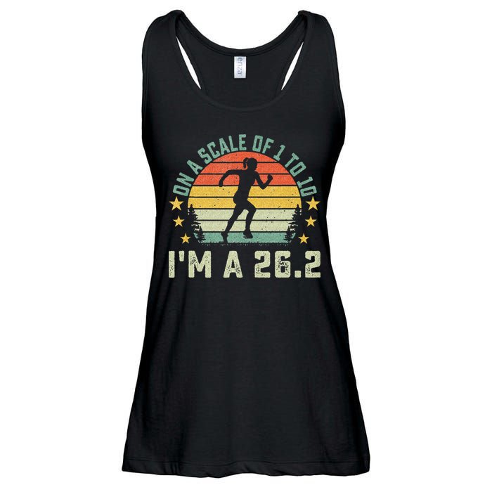 On A Scale Of 1 To 10 Im A 26.2 Marathons Finisher Running Ladies Essential Flowy Tank