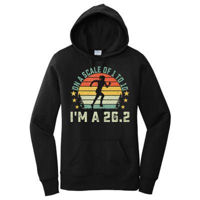 On A Scale Of 1 To 10 Im A 26.2 Marathons Finisher Running Women's Pullover Hoodie