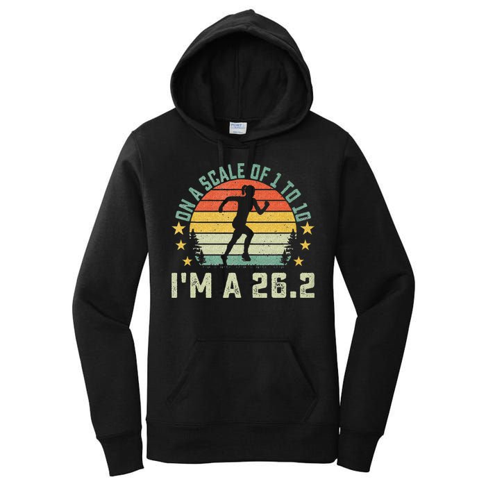 On A Scale Of 1 To 10 Im A 26.2 Marathons Finisher Running Women's Pullover Hoodie