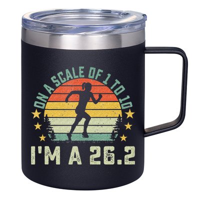On A Scale Of 1 To 10 Im A 26.2 Marathons Finisher Running 12oz Stainless Steel Coffee Mug