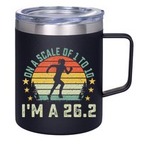 On A Scale Of 1 To 10 Im A 26.2 Marathons Finisher Running 12oz Stainless Steel Coffee Mug