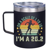 On A Scale Of 1 To 10 Im A 26.2 Marathons Finisher Running 12oz Stainless Steel Coffee Mug