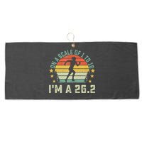 On A Scale Of 1 To 10 Im A 26.2 Marathons Finisher Running Large Microfiber Waffle Golf Towel