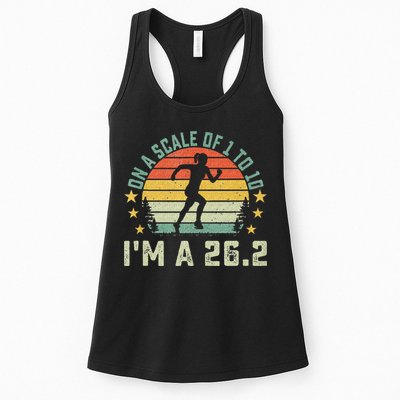 On A Scale Of 1 To 10 Im A 26.2 Marathons Finisher Running Womens Tank Top