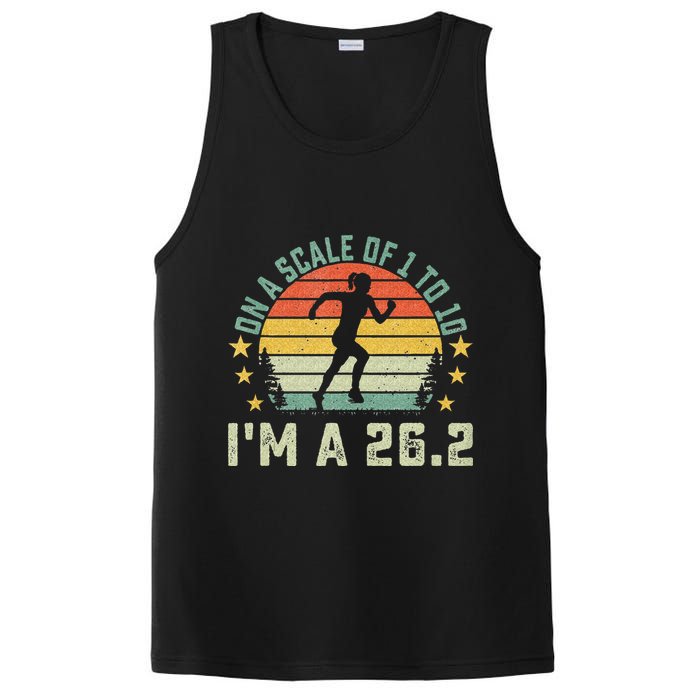 On A Scale Of 1 To 10 Im A 26.2 Marathons Finisher Running PosiCharge Competitor Tank