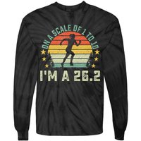 On A Scale Of 1 To 10 Im A 26.2 Marathons Finisher Running Tie-Dye Long Sleeve Shirt