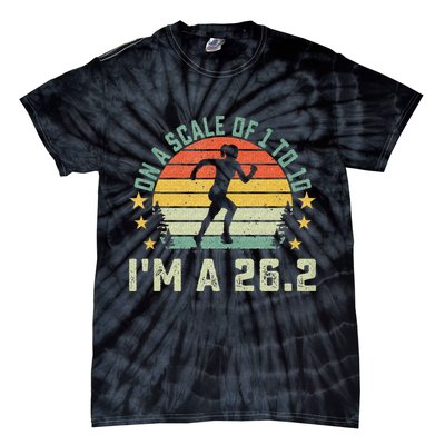 On A Scale Of 1 To 10 Im A 26.2 Marathons Finisher Running Tie-Dye T-Shirt