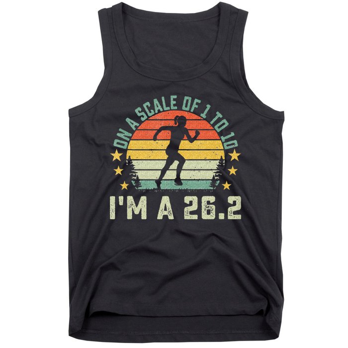 On A Scale Of 1 To 10 Im A 26.2 Marathons Finisher Running Tank Top