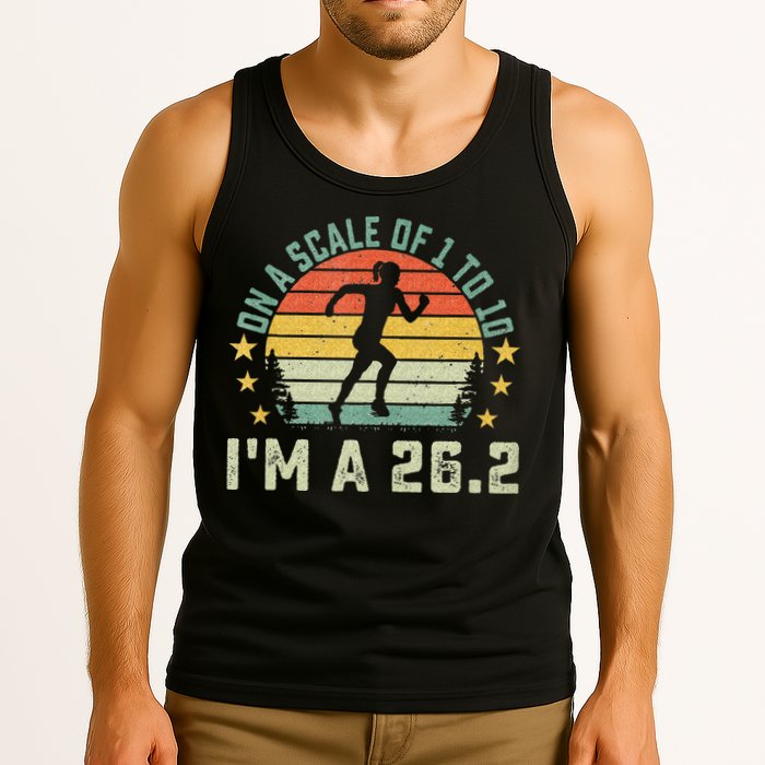 On A Scale Of 1 To 10 Im A 26.2 Marathons Finisher Running Tank Top