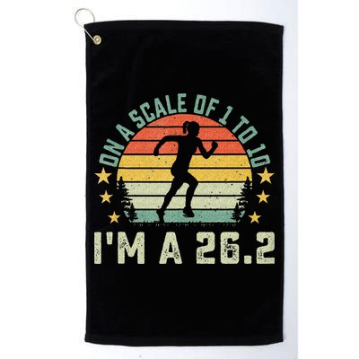 On A Scale Of 1 To 10 Im A 26.2 Marathons Finisher Running Golf Towel