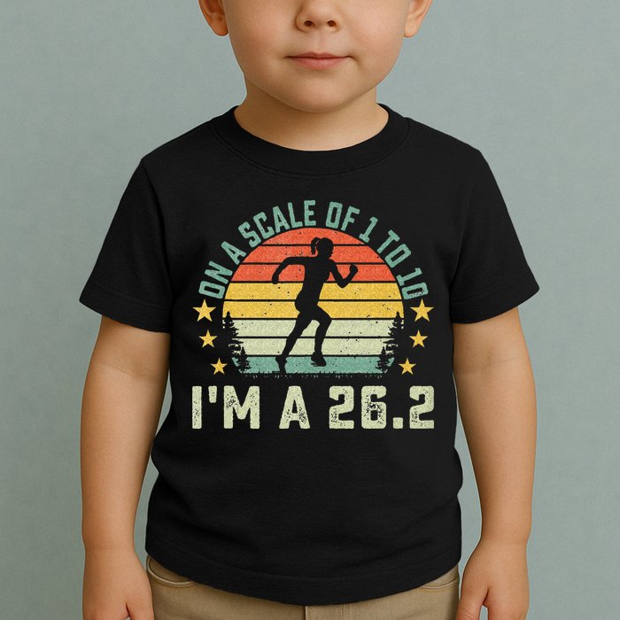 On A Scale Of 1 To 10 Im A 26.2 Marathons Finisher Running Toddler T-Shirt