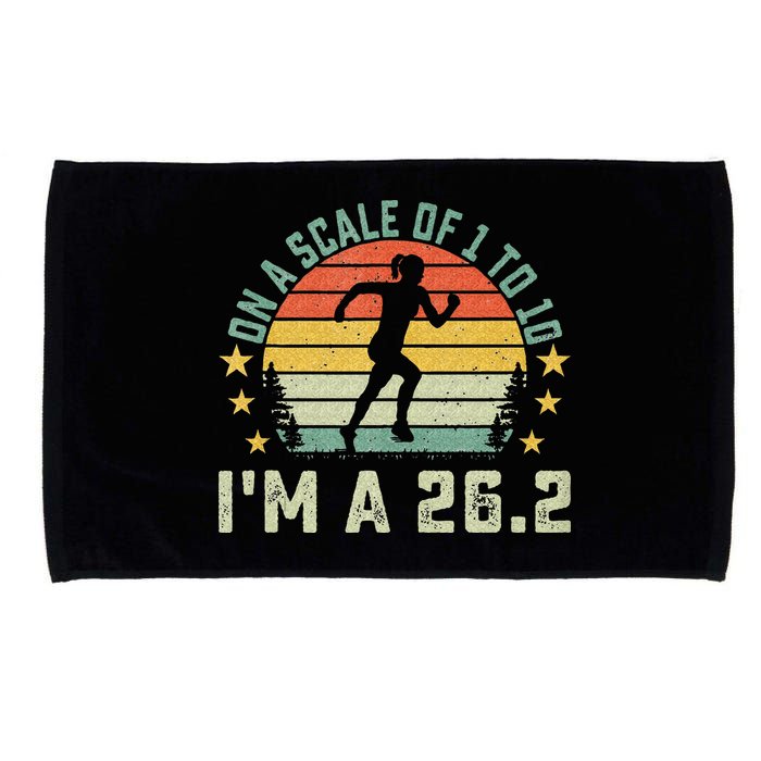 On A Scale Of 1 To 10 Im A 26.2 Marathons Finisher Running Microfiber Hand Towel