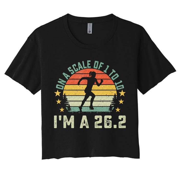 On A Scale Of 1 To 10 Im A 26.2 Marathons Finisher Running Crop Top