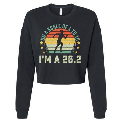 On A Scale Of 1 To 10 Im A 26.2 Marathons Finisher Running Cropped Pullover Crew