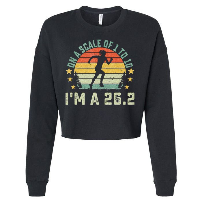 On A Scale Of 1 To 10 Im A 26.2 Marathons Finisher Running Cropped Pullover Crew
