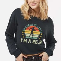 On A Scale Of 1 To 10 Im A 26.2 Marathons Finisher Running Cropped Pullover Crew