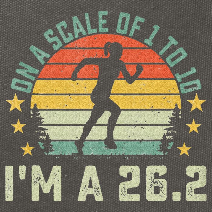 On A Scale Of 1 To 10 Im A 26.2 Marathons Finisher Running Cotton Canvas Backpack