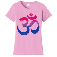 Om Aum Symbol Bisexual Pride Yoga Yogi Bi Flag Women's T-Shirt