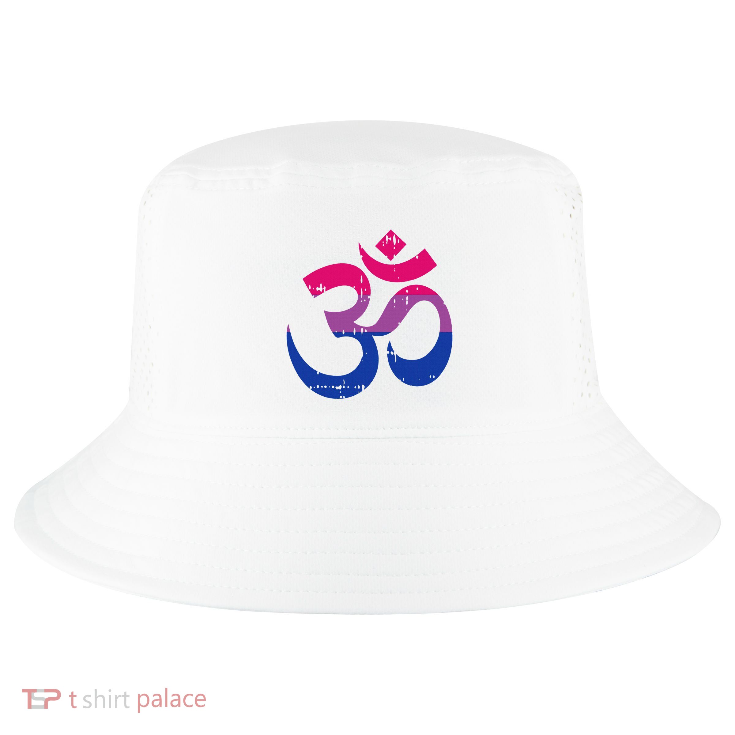 Om Aum Symbol Bisexual Pride Yoga Yogi Bi Flag Cool Comfort Performance Bucket Hat