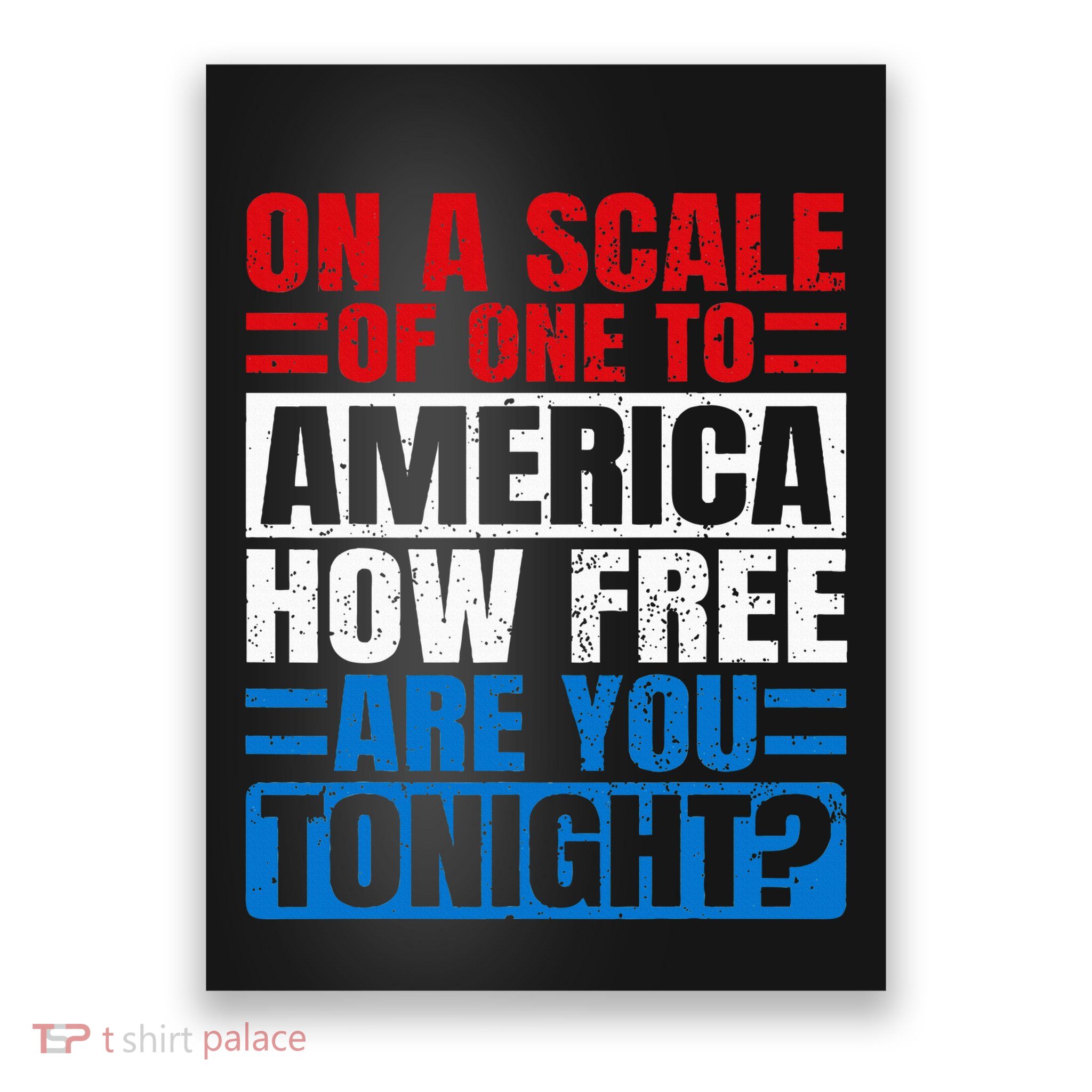 On A Scale Of One To America How Free Are You Tonight Poster