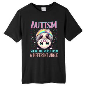 Opossum Autism Seeing World Different Angle Awareness Gift Tall Fusion ChromaSoft Performance T-Shirt