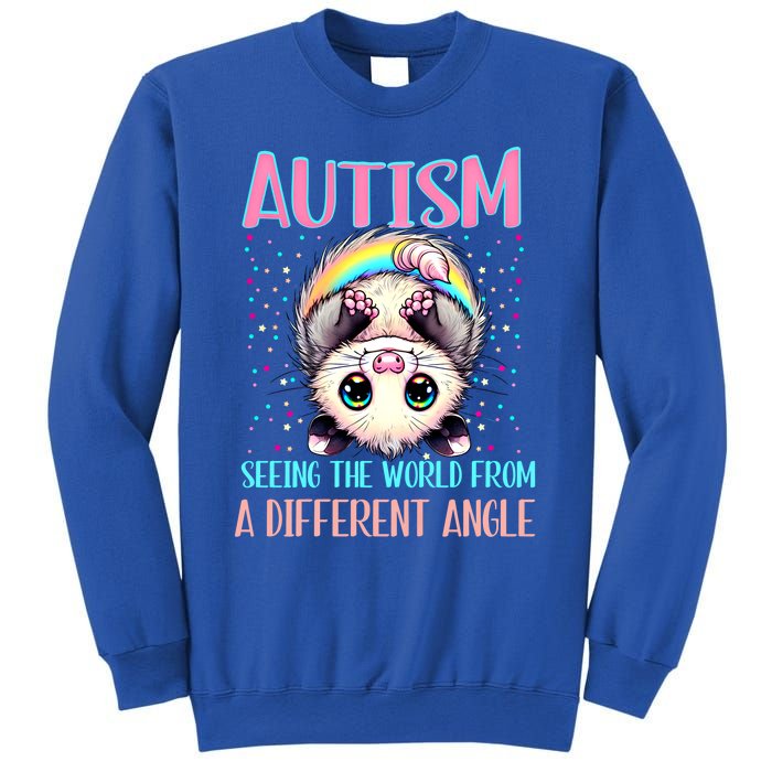 Opossum Autism Seeing World Different Angle Awareness Gift Sweatshirt