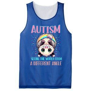 Opossum Autism Seeing World Different Angle Awareness Gift Mesh Reversible Basketball Jersey Tank