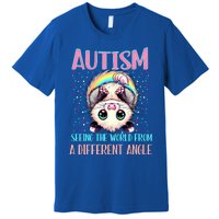 Opossum Autism Seeing World Different Angle Awareness Gift Premium T-Shirt