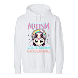 Opossum Autism Seeing World Different Angle Awareness Gift Garment-Dyed Fleece Hoodie