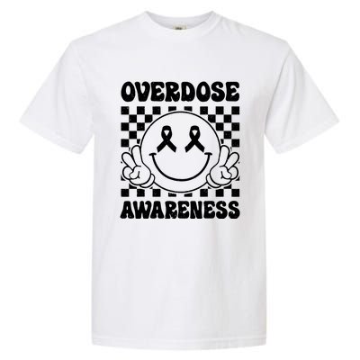 Overdose Awareness Support Smile Face Purple End Addiction Garment-Dyed Heavyweight T-Shirt