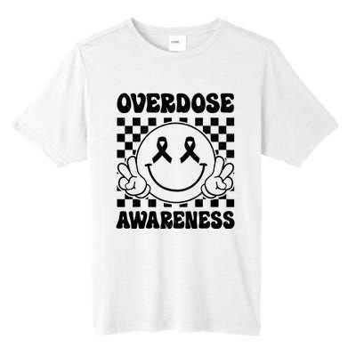 Overdose Awareness Support Smile Face Purple End Addiction Tall Fusion ChromaSoft Performance T-Shirt