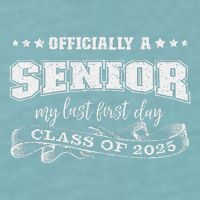 Officially A Senior My Last First Day Class Of 2025 Sueded Cloud Jersey T-Shirt