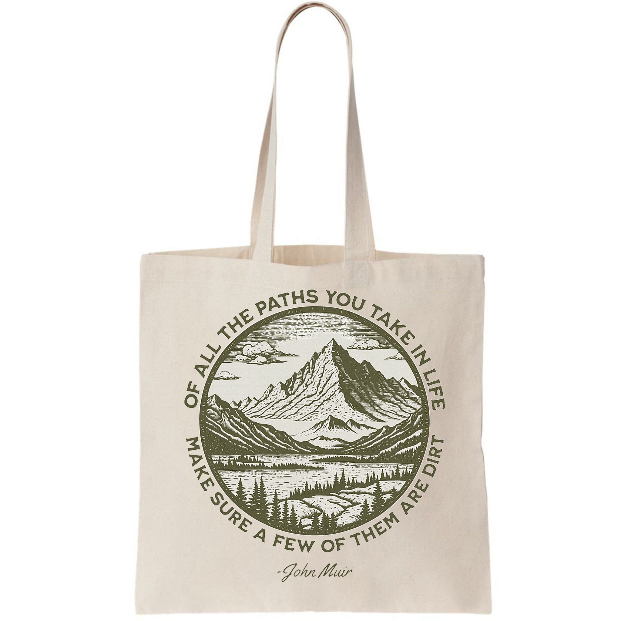 Of All The Paths You Take In Life John Muir Quote Bag