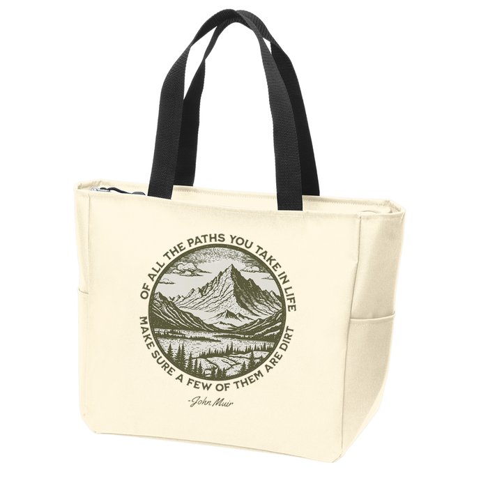 Of All The Paths You Take In Life John Muir Quote Zip Tote Bag