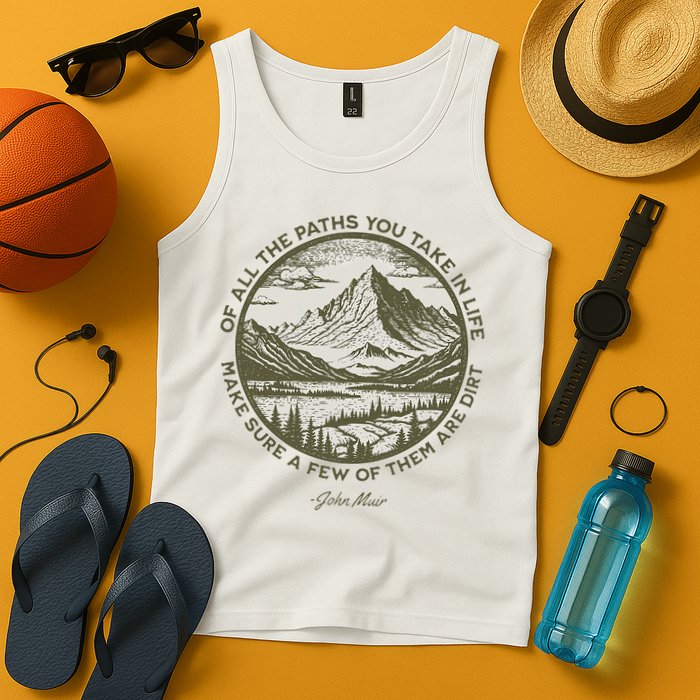 Of All The Paths You Take In Life John Muir Quote Tank Top