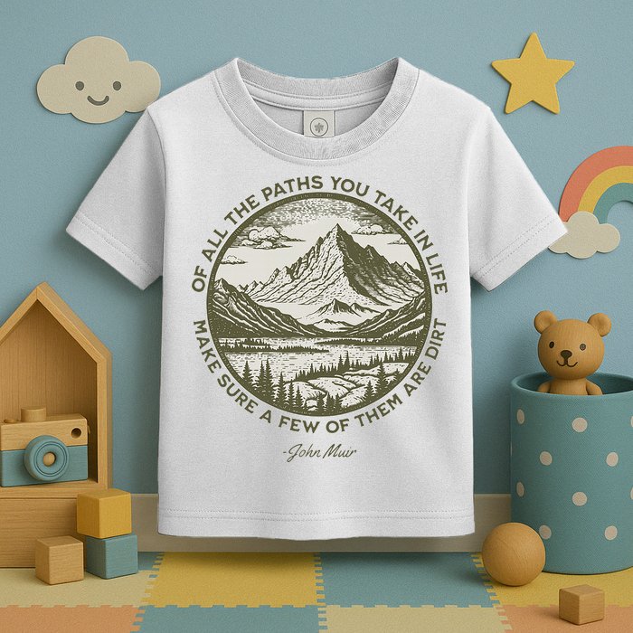 Of All The Paths You Take In Life John Muir Quote Toddler T-Shirt