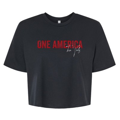 One America Tim Walz 2024 Election Vice President Debate Bella+Canvas Jersey Crop Tee