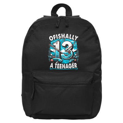 Ofishally A Teenager 13th Birthday 13 Year Boy Fishing Lover 16 in Basic Backpack