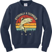 OFishally A Teenager 13th Birthday Fishing Fisherman Kids Sweatshirt