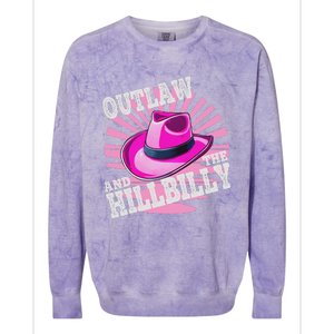 Outlaw And The Hillbilly 2024 Cowboy Colorblast Crewneck Sweatshirt